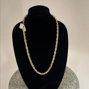 NWT Pierre Cardin vintage Gold Rope Chain Necklace